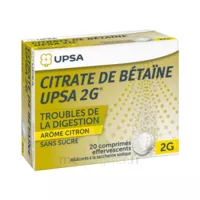 Citrate De Betaïne Upsa 2 G Comprimés Effervescents Sans Sucre Citron 2t/10 à CANEJAN
