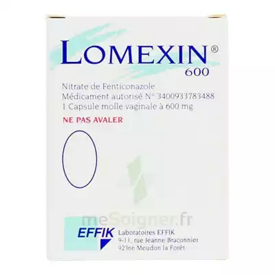 Lomexin 600 Mg Caps Molle Vaginale Plq/1 à CANEJAN